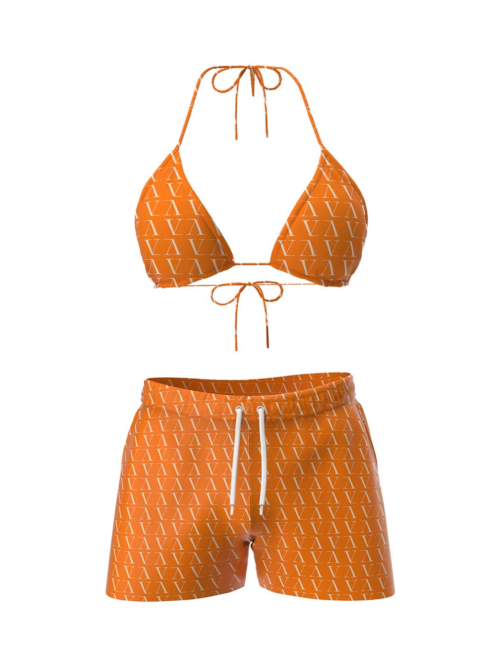 Sendi Top & DeRock Orange Asia Swimwear
